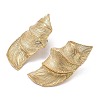 304 Stainless Steel Leaf Stud Earrings EJEW-K268-54G-4