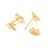304 Stainless Steel Tiny Dragonfly Stud Earrings with 316 Stainless Steel Pins for Women EJEW-J043-02G-2