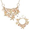 Trendy Shell Charm Bracelets & Bib Necklaces Sets SJEW-PH0001-01-1