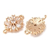Brass Pave Clear Cubic Zirconia Connector Charms CU-CBAEC99-09G-2