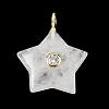 Natural Quartz Crystal Pendants G-Z157-01G-11-1