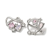 Brass Micro Pave Cubic Zirconia Pendants KK-K378-16P-2