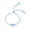 5Pcs Fish Handmade Porcelain Beads Slider Bracelets for Women BJEW-JB13174-3
