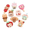 Bear Theme Opaque Resin Cabochons RE-CBAA355-01-1