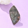 Adjustable Natural Labradorite Rings RJEW-P076-01-2