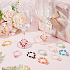 Glass Wine Glass Charms AJEW-SC00001-4