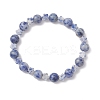 Natural Blue Spot Jasper Beads Bracelets BJEW-JB13233-2