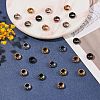 25Pcs 5 Colors Ion Plating(IP) Frosted 201 Stainless Steel European Beads STAS-SZ0001-93-5