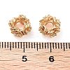 Brass Micro Pave Clear Cubic Zirconia Beads KK-U028-27G-3