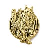 Retro Antique Golden Animal Alloy Brooches for Backpack Clothes JEWB-S040-02C-AG-1