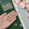 20Pcs 2 Colors 304 Stainless Steel Hollow Connector Charms STAS-HY0001-58-3