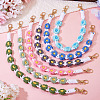 6Pcs 6 Colors Cotton Cord Knitted Daisy Cup Belt AJEW-TA0002-37-5