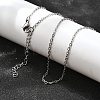 Non-Tarnish 304 Stainless Steel Cable Chain Necklace STAS-T040-PJ204-70-2