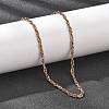 3MM 304 Stainless Steel Rope Chain Necklaces for Women NJEW-B131-07RG-1