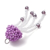 Glass Seed Beaded Jellyfish Pendants PALLOY-MZ00660-03-4