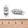 Brass Micro Pave Clear Cubic Zirconia Box Clasps KK-G523-13P-3