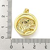 Brass Micro Pave Cubic Zirconia Pendants KK-K354-08D-G-3
