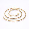 304 Stainless Steel Box Chain Necklaces NJEW-F227-09G-12-1