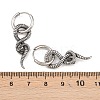 316 Surgical Stainless Snake Hoop Earrings EJEW-C160-15AS-3