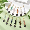 12Pcs Alloy Enamel Flat Round with 12 Constellations Pendant Decorations HJEW-JM02526-2
