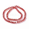 Transparent Electroplate Glass Beads Strands GLAA-E036-01D-3