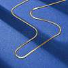 2MM 304 Stainless Steel Flat Snake Chain Necklaces NJEW-T016-20G-2