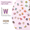4 Bags Alloy Enamel Alphabet Beads ENAM-SC0007-70-2