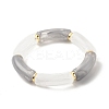 Acrylic Tube Beaded Stretch Bracelets BJEW-JB07762-04-1