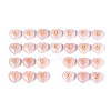 26Pcs 26 Styles Natural Rose Quartz Heart Beads G-T144-A03-2