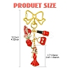 Women Bag Hat Shoes Alloy Enamel Pendant Decoration HJEW-YW00080-01-3