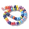 Glazed Porcelain Rondelle Beads PORC-Q001-01M-4