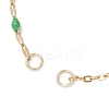 304 Stainless Steel Enamel Dapped Chain and Satellite Chain Bracelet Making AJEW-JB01562-3