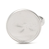 Non-Tarnish 304 Stainless Steel Adjustable Ring Findings STAS-R123-13P-2