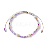 3Pcs 3 Color Natural Pearl & Glass Seed Braided Bead Bracelets Set BJEW-JB09535-2