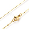 Brass Micro Pave Clear Cubic Zirconia Pendant Necklaces NJEW-A127-01G-4
