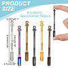 18Pcs 6 Colors Zinc Alloy Snuff Spoon AJEW-NB0006-13-9