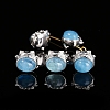 Alloy Pave Natural Blue Aquamarine Beads PW-WGA4791-02-1