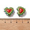 Baking Paint Glass Bumpy Beads Heart X-LAMP-V001-07E-4