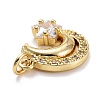Brass Micro Pave Clear Cubic Zirconia Pendants LS-ZIRC-E165-04G-3