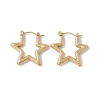 Ion Plating(IP) 304 Stainless Steel Star Hoop Earrings for Women EJEW-E199-04G-1