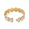 Real 18K Gold Plated 304 Stainless Steel Enamel Cuff Rings LS-RJEW-M171-14G-01-3