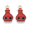 Halloween Theme Alloy and Enamel Pendants ENAM-T021-31K-02P-1