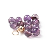 7Pcs Gemstone Copper Wire Wrapped Pendants PALLOY-JF01920-5