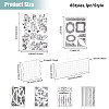 Globleland 6 Sheets 6 Styles PVC Plastic Stamps DIY-GL0004-96-2