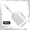 CutHollow 4Pcs PU Leather Luggage Tag OFST-CL0001-01B-04-2
