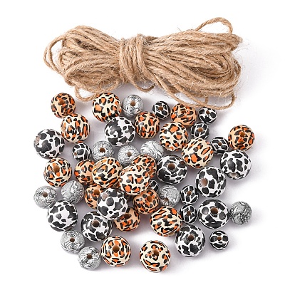 DIY Wood Beaded Pendant Display Decoration Making Kit DIY-YW0005-97-1
