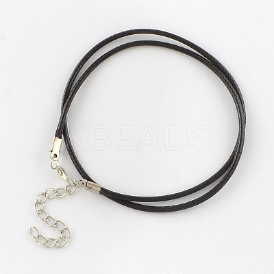 Waxed Cotton Cord Necklace Making MAK-S032-1.5mm-113-1