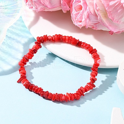 10Pcs 10 Colors Dyed Natural Freshwater Shell Beaded Stretch Bracelets for Men Women BJEW-JB12478-1