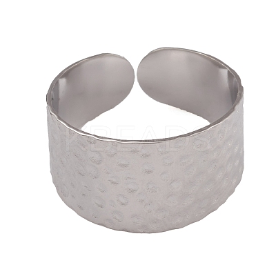 Non-Tarnish 304 Stainless Steel Open Cuff Rings for Women LS-RJEW-G285-62P-1