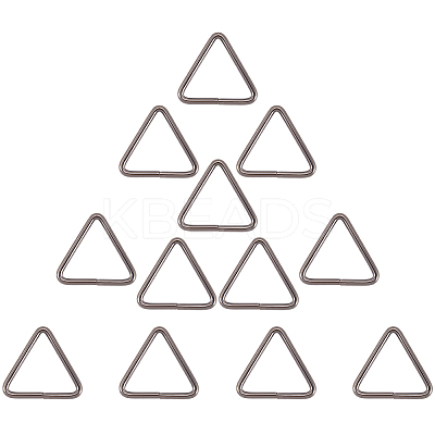 12Pcs Triangle Iron Linking Rings IFIN-CP0002-96B-1